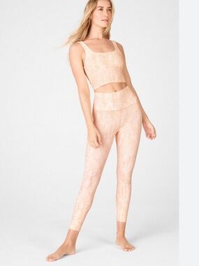 Fabletics leggings matching crop tank Tie-Dye High-Waist